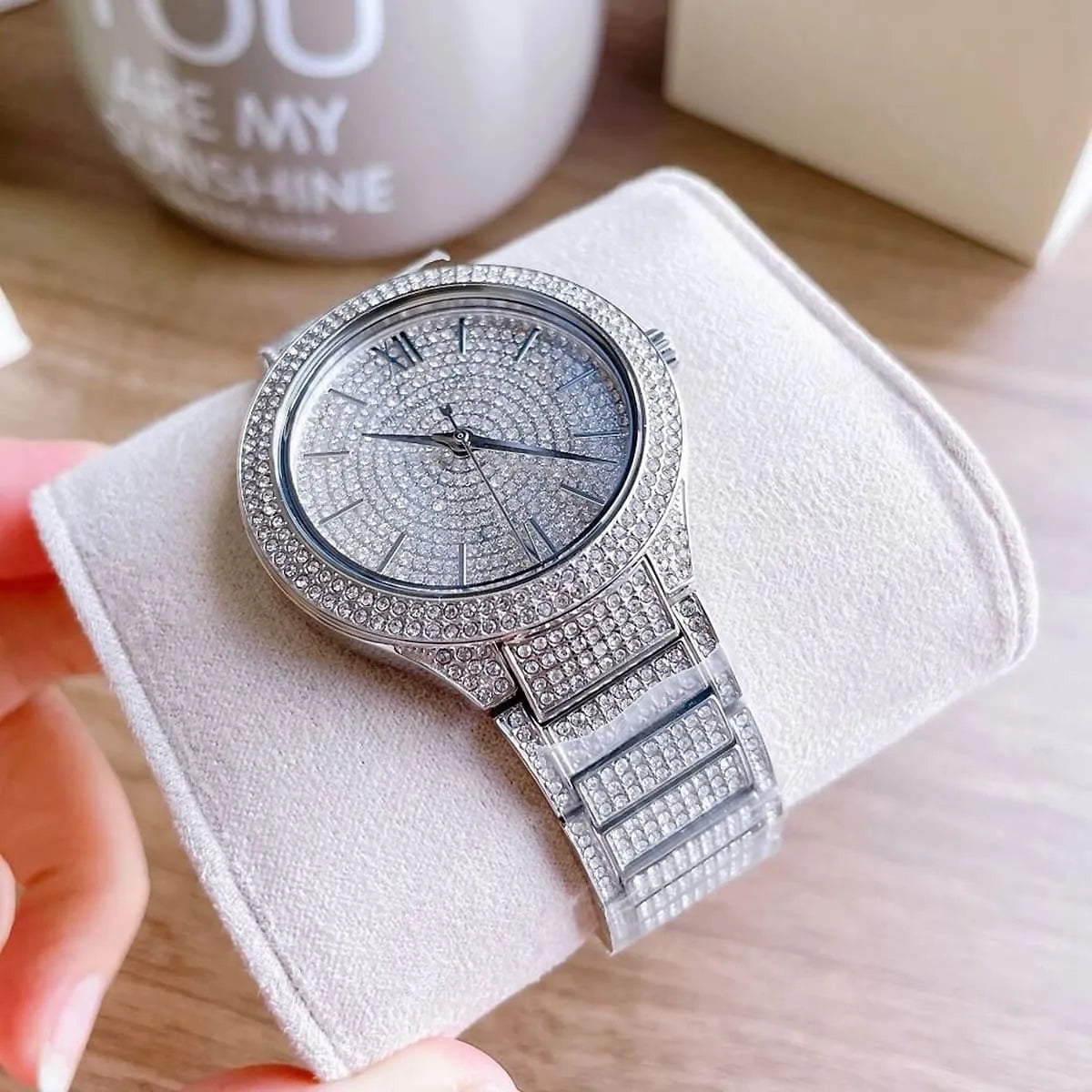  Shop Authentic Michael Kors Kerry Crystal Pave Silver Dial Silver Steel Strap Watch For Women - MK3359 - Luxxuri