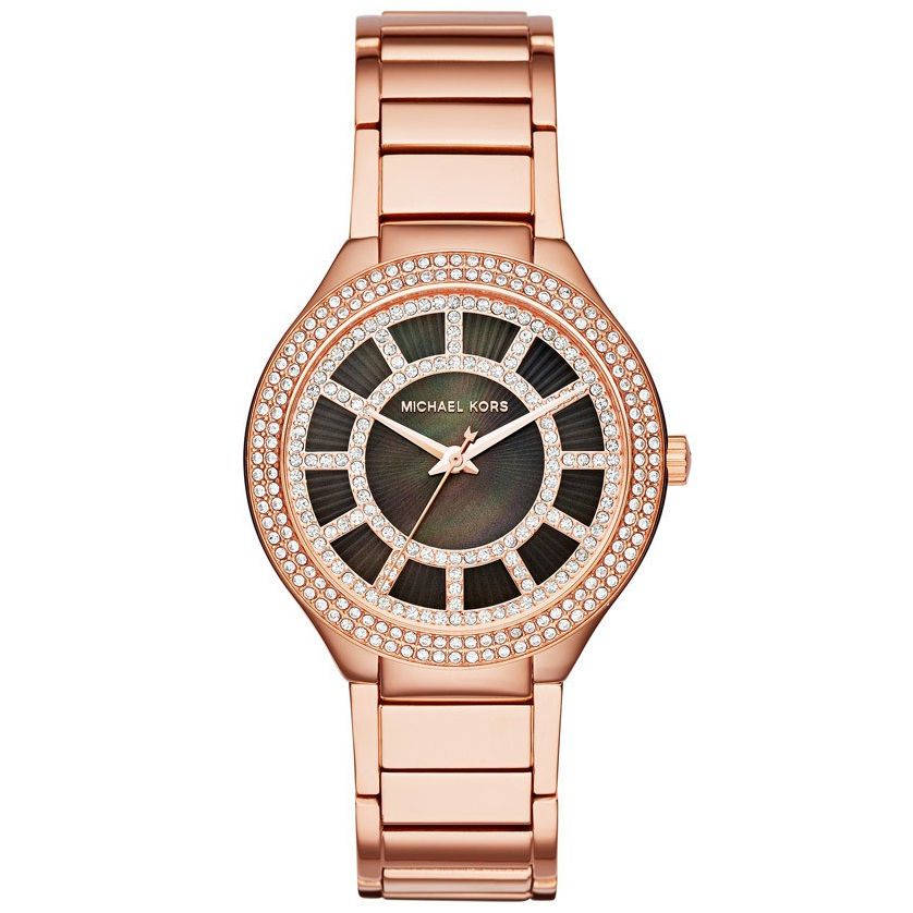  Shop Authentic Michael Kors Kerry Black Mother of Pearl Dial Rose Gold Dial Watch for Women - MK3397 - Luxxuri
