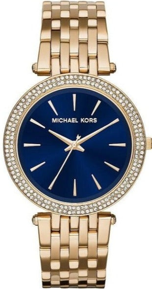  Shop Authentic Michael Kors Darci Blue Dial Gold Steel Strap Watch for Women - MK3406 - Luxxuri