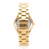  Shop Authentic Michael Kors Slim Runway Gold Dial Gold Steel Strap Watch for Women - MK3477 - Luxxuri