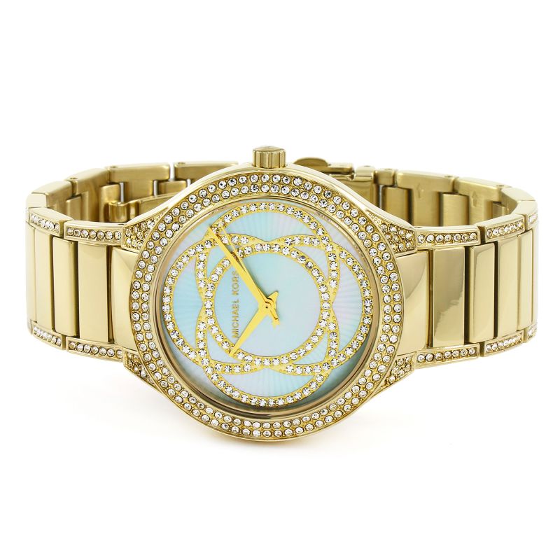  Shop Authentic Michael Kors Kerry Mother of Pearl Dial Gold Steel Strap Watch for Women - MK3481 - Luxxuri