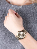  Shop Authentic Michael Kors Hartman Quartz Gold Dial Gold Steel Strap Watch For Women - MK3490 - Luxxuri