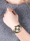  Shop Authentic Michael Kors Hartman Quartz Gold Dial Gold Steel Strap Watch For Women - MK3490 - Luxxuri