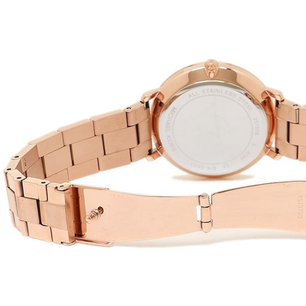  Shop Authentic Michael Kors Jaryn Quartz Rose Gold Dial Rose Gold Steel Strap Watch For Women - MK3501 - Luxxuri