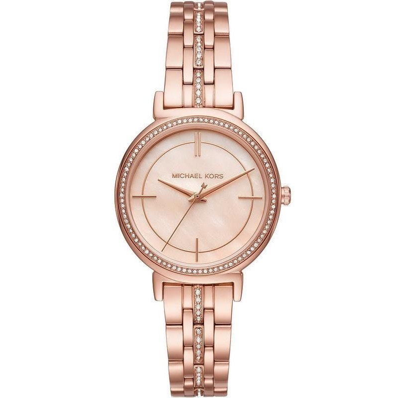  Shop Authentic Michael Kors Cinthia Mother of Pearl Rose Gold Dial Rose Gold Steel Strap Watch for Women - MK3643 - Luxxuri