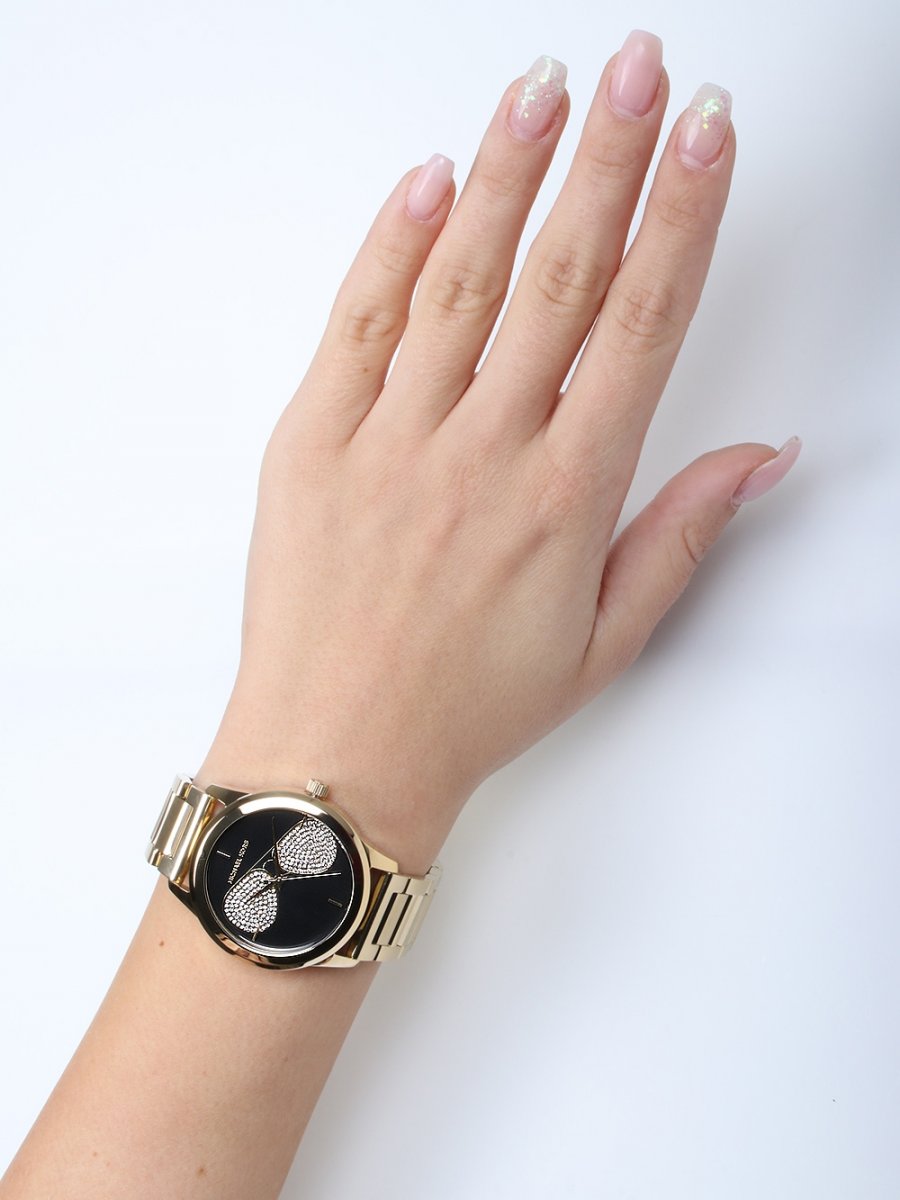  Shop Authentic Michael Kors Hartman Analog Quartz Black Dial Gold Steel Strap Watch For Women - MK3647 - Luxxuri