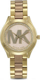  Shop Authentic Michael Kors Mini Slim Runway Rose Gold Dial Two Tone Steel Strap Watch for Women - MK3650 - Luxxuri