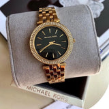  Shop Authentic Michael Kors Mini Darci Quartz Black Dial Gold Steel Strap Watch For Women - MK3738 - Luxxuri