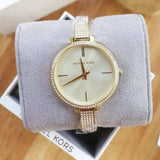  Shop Authentic Michael Kors Jaryn Quartz Gold Dial Gold Steel Strap Watch For Women - MK3784 - Luxxuri