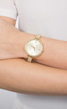  Shop Authentic Michael Kors Jaryn Quartz Gold Dial Gold Steel Strap Watch For Women - MK3784 - Luxxuri