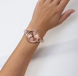  Shop Authentic Michael Kors Jaryn Quartz Rose Gold Dial Rose Gold Steel Strap Watch For Women - MK3785 - Luxxuri