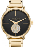  Shop Authentic Michael Kors Portia Black Dial Gold Steel Strap Watch for Women - MK3788 - Luxxuri