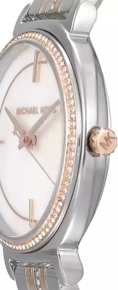  Shop Authentic Michael Kors Cinthia Mother of Pearl Dial Two Tone Steel Strap Watch For Women - MK3831 - Luxxuri