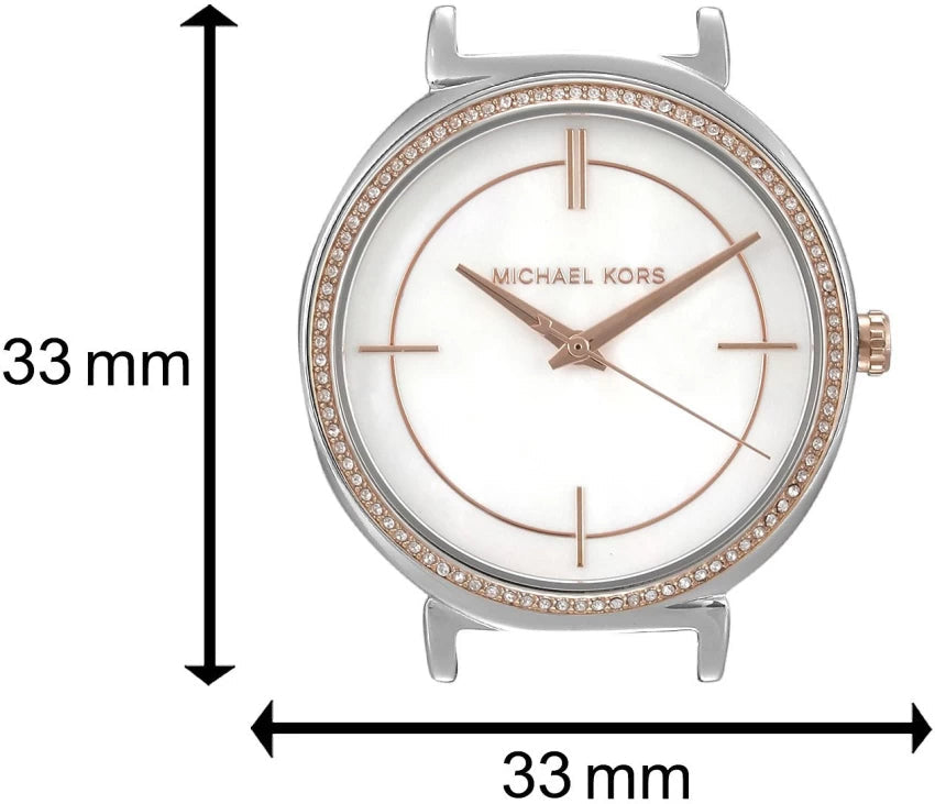 Shop Authentic Michael Kors Cinthia Mother of Pearl Dial Two Tone Steel Strap Watch For Women - MK3831 - Luxxuri