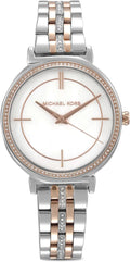  Shop Authentic Michael Kors Cinthia Mother of Pearl Dial Two Tone Steel Strap Watch For Women - MK3831 - Luxxuri