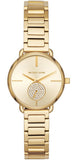  Shop Authentic Michael Kors Portia Quartz Gold Dial Gold Steel Strap Watch For Women - MK3838 - Luxxuri