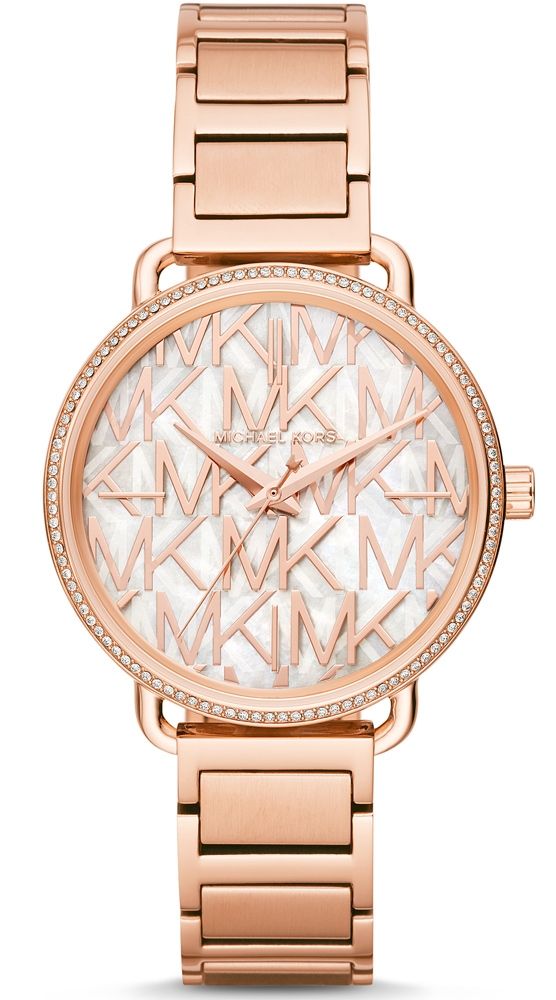  Shop Authentic Michael Kors Portia Quartz Silver Dial Rose Gold Steel Strap Watch For Women - MK3887 - Luxxuri