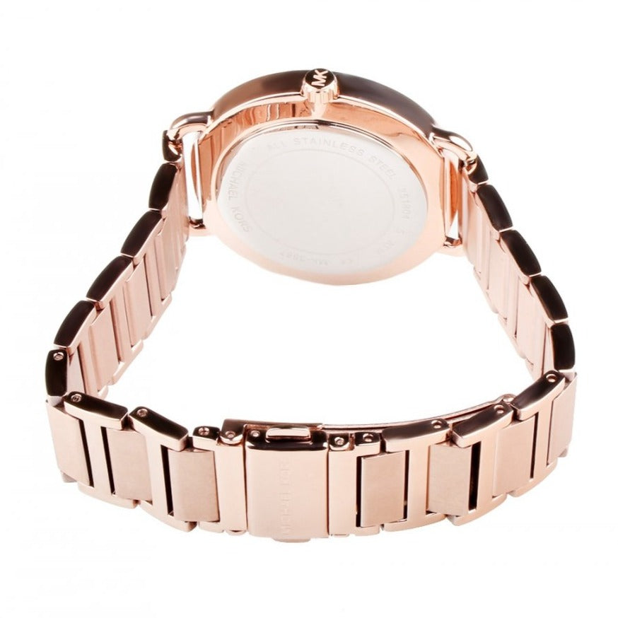  Shop Authentic Michael Kors Portia Quartz Silver Dial Rose Gold Steel Strap Watch For Women - MK3887 - Luxxuri