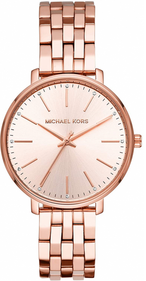  Shop Authentic Michael Kors Pyper Three-Hand Rose Gold Dial Rose Gold Steel Strap Watch For Women - MK3897 - Luxxuri