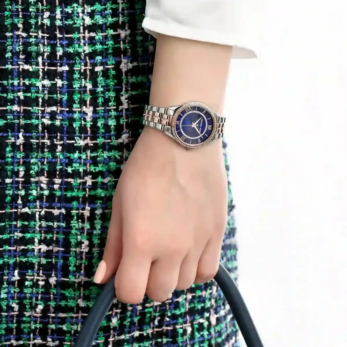  Shop Authentic Michael Kors Lauryn Quartz Blue Dial Two Tone Steel Strap Watch For Women - MK3929 - Luxxuri