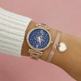  Shop Authentic Michael Kors Sofie Analog Quartz Blue Dial Rose Gold Steel Strap Watch For Women - MK3971 - Luxxuri