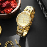  Shop Authentic Michael Kors Gabbi Crystals Gold Dial Gold Steel Strap Watch For Women - MK3985 - Luxxuri