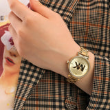  Shop Authentic Michael Kors Sofie Quartz Gold Dial Gold Steel Strap Watch For Women - MK4334 - Luxxuri