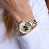 Shop Authentic Michael Kors Sofie Quartz Gold Dial Gold Steel Strap Watch For Women - MK4334 - Luxxuri