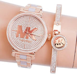  Shop Authentic Michael Kors Sofie Quartz Crystals Crystals Rose Gold Dial Rose Gold Steel Strap Watch For Women - MK4336 - Luxxuri