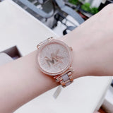  Shop Authentic Michael Kors Sofie Quartz Crystals Crystals Rose Gold Dial Rose Gold Steel Strap Watch For Women - MK4336 - Luxxuri