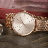  Shop Authentic Michael Kors Pyper Quartz Rose Gold Dial Rose Gold Mesh Strap Watch For Women - MK4340 - Luxxuri