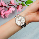 Shop Authentic Michael Kors Sofie Chronograph White Dial Two Tone Steel Strap Watch For Women - MK4353 - Luxxuri