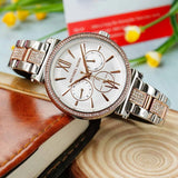  Shop Authentic Michael Kors Sofie Chronograph White Dial Two Tone Steel Strap Watch For Women - MK4353 - Luxxuri