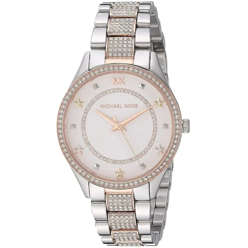  Shop Authentic Michael Kors Lauryn Quartz White Dial Two Tone Steel Strap Watch For Women - MK4388 - Luxxuri