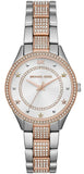 Michael Kors Lauryn Quartz White Dial Two Tone Steel Strap Watch For Women - MK4388