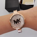  Shop Authentic Michael Kors Charley Quartz Crystals Rose Gold Dial Rose Gold Steel Strap Watch For Women - MK4433 - Luxxuri