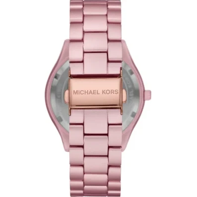  Shop Authentic Michael Kors Slim Runway Pink Dial Pink Steel Strap Watch For Women - MK4456 - Luxxuri