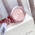  Shop Authentic Michael Kors Slim Runway Pink Dial Pink Steel Strap Watch For Women - MK4456 - Luxxuri