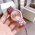  Shop Authentic Michael Kors Slim Runway Pink Dial Pink Steel Strap Watch For Women - MK4456 - Luxxuri