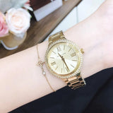  Shop Authentic Michael Kors Taryn Quartz Gold Dial Gold Steel Strap Watch For Women - MK4459 - Luxxuri