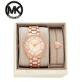  Shop Authentic Michael Kors Lauryn Mother of Pearl Dial Rose Gold Dial Rose Gold Steel Strap Watch For Women - MK4491 - Luxxuri
