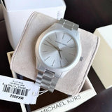  Shop Authentic Michael Kors Slim Runway Silver Dial Silver Steel Strap Watch For Women - MK4502 - Luxxuri