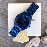  Shop Authentic Michael Kors Slim Runway Quartz Blue Dial Blue Steel Strap Watch For Women - MK4503 - Luxxuri