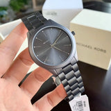  Shop Authentic Michael Kors Slim Runway Quartz Grey Dial Grey Steel Strap Watch For Women - MK4506 - Luxxuri