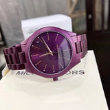  Shop Authentic Michael Kors Slim Runway Quartz Purple Dial Purple Steel Strap Watch For Women - MK4507 - Luxxuri
