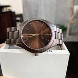  Shop Authentic Michael Kors Slim Runway Brown Dial Brown Steel Strap Watch For Women - MK4508 - Luxxuri