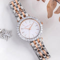 Michael Kors Darci Quartz Silver Dial Two Tone Steel Strap Watch For Women - MK4515