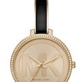  Shop Authentic Michael Kors Jaryn Quartz Gold Dial Black Steel Strap Watch For Women - MK4544 - Luxxuri