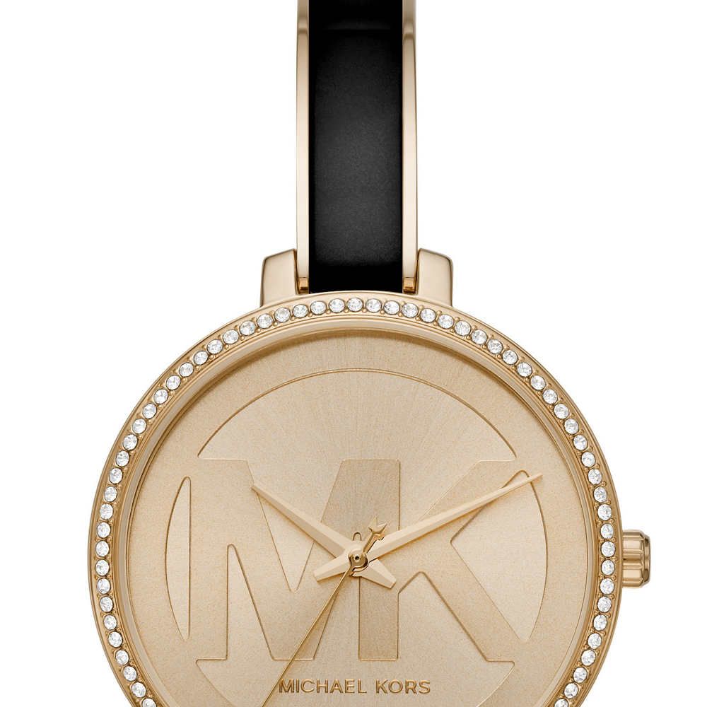  Shop Authentic Michael Kors Jaryn Quartz Gold Dial Black Steel Strap Watch For Women - MK4544 - Luxxuri
