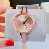  Shop Authentic Michael Kors Jaryn Analog Rose Gold Dial Pink Steel Strap Watch For Women - MK4545 - Luxxuri